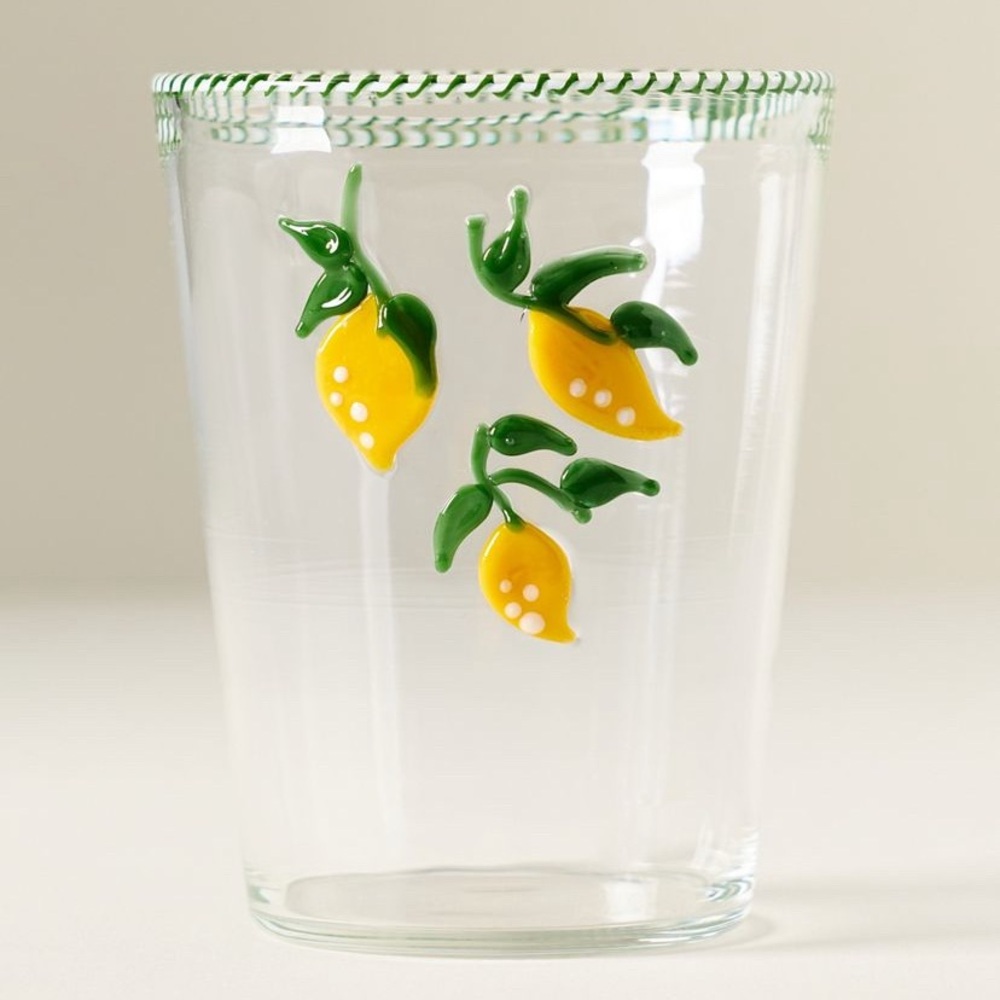 Anthropologie Farmstand Juice Glass - Lemons
